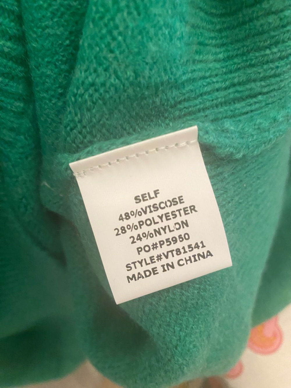 Vine & Love Emerald Green Crew Neck Sweater NWT 19” PTP - Picture 2 of 5